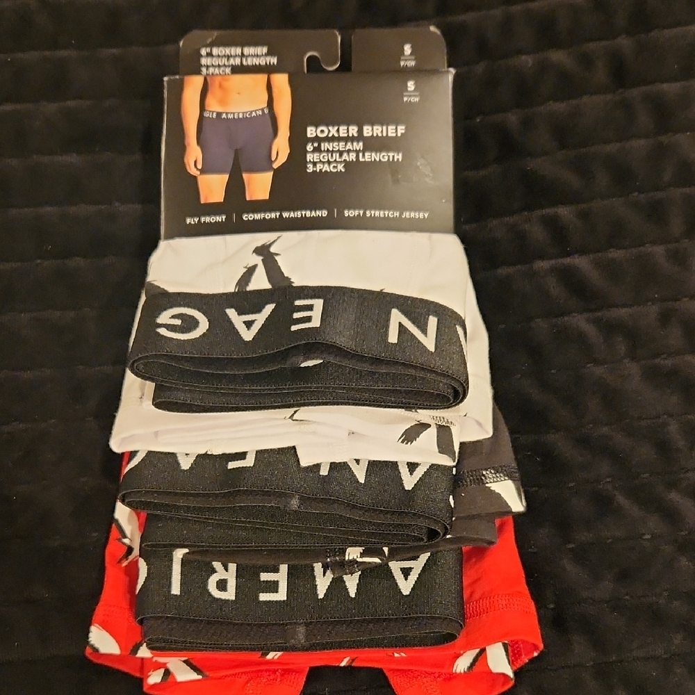 American Eagle Outfitters Boxer Briefs 3-Pack - Black, White, Red